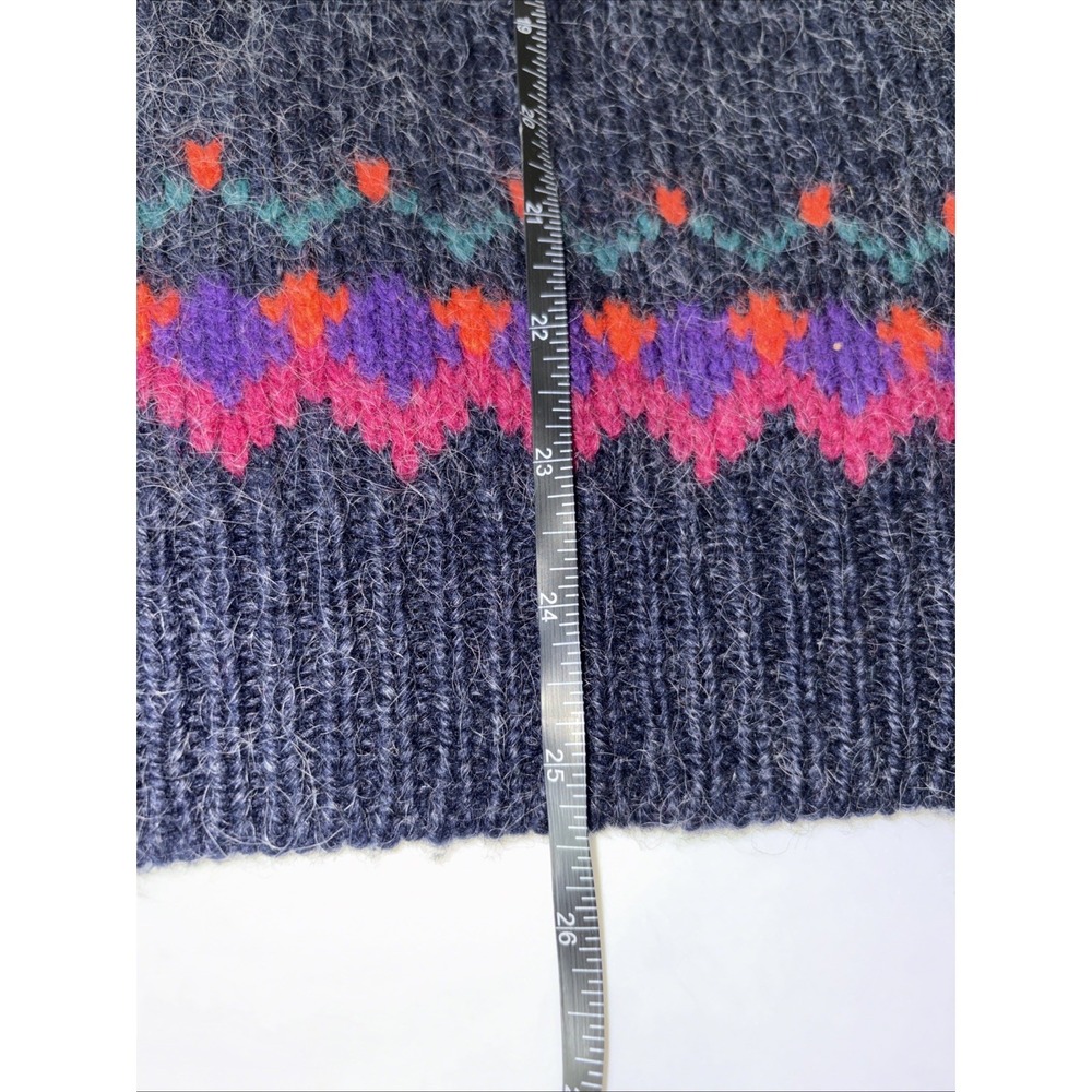 Classic Vtg Woolrich Womens XL wool mohair cardigan sweater grannycore Fair Isle - Picture 7 of 7